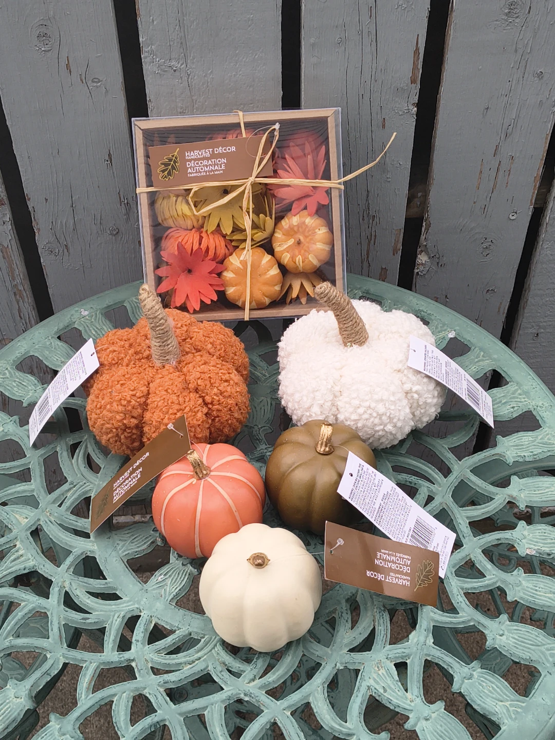 NEW Harvest Décor Pumpkin Set
