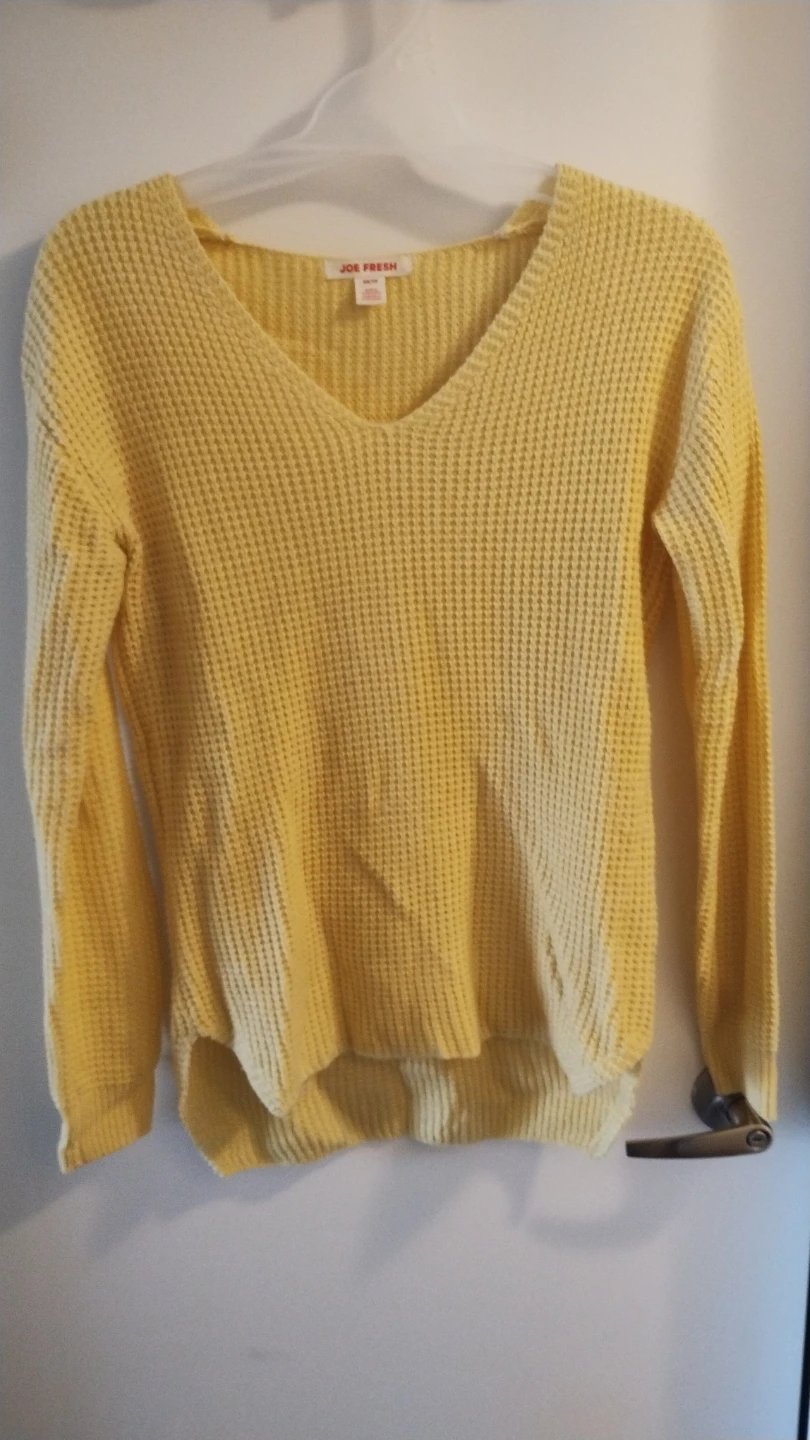 Yellow Waffle Knit Sweater