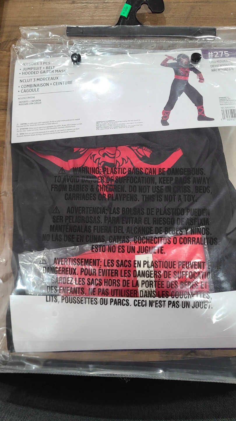 Blood Dragon Ninja Costume Child Medium 8-10 - photo 5