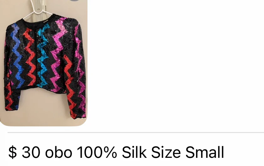Sequined Zigzag Pattern Jacket