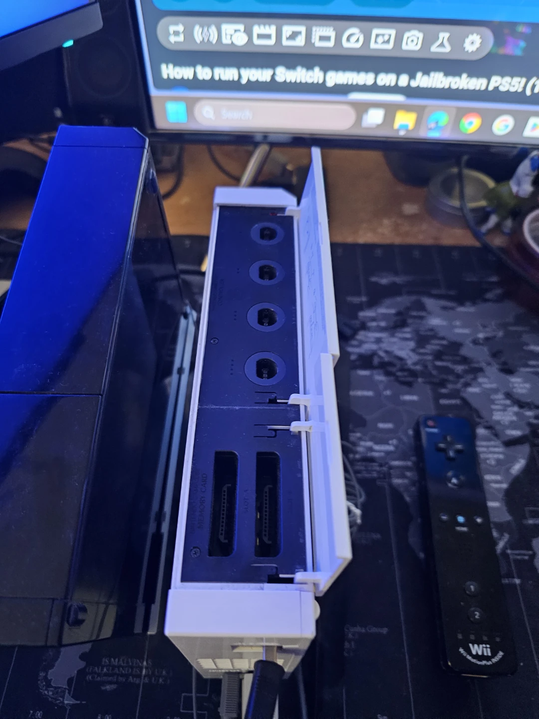 Modded Nintendo Wii Console with antenna NO CABLES - photo 5