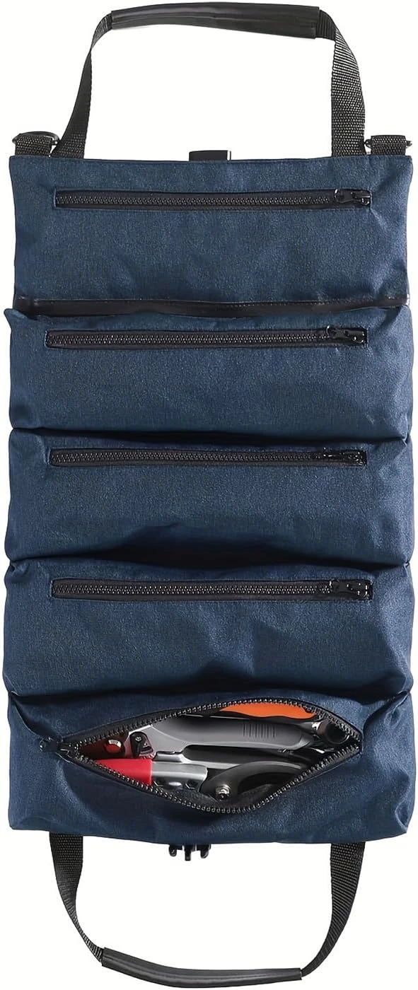 Blue Roll-Up Tool Organizer Bag - photo 5
