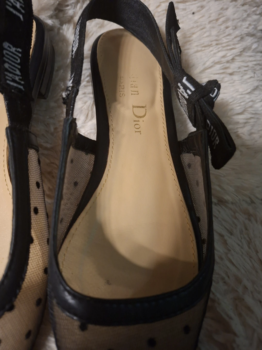 Christian Dior J'Adior Mesh Slingback Flats - photo 2