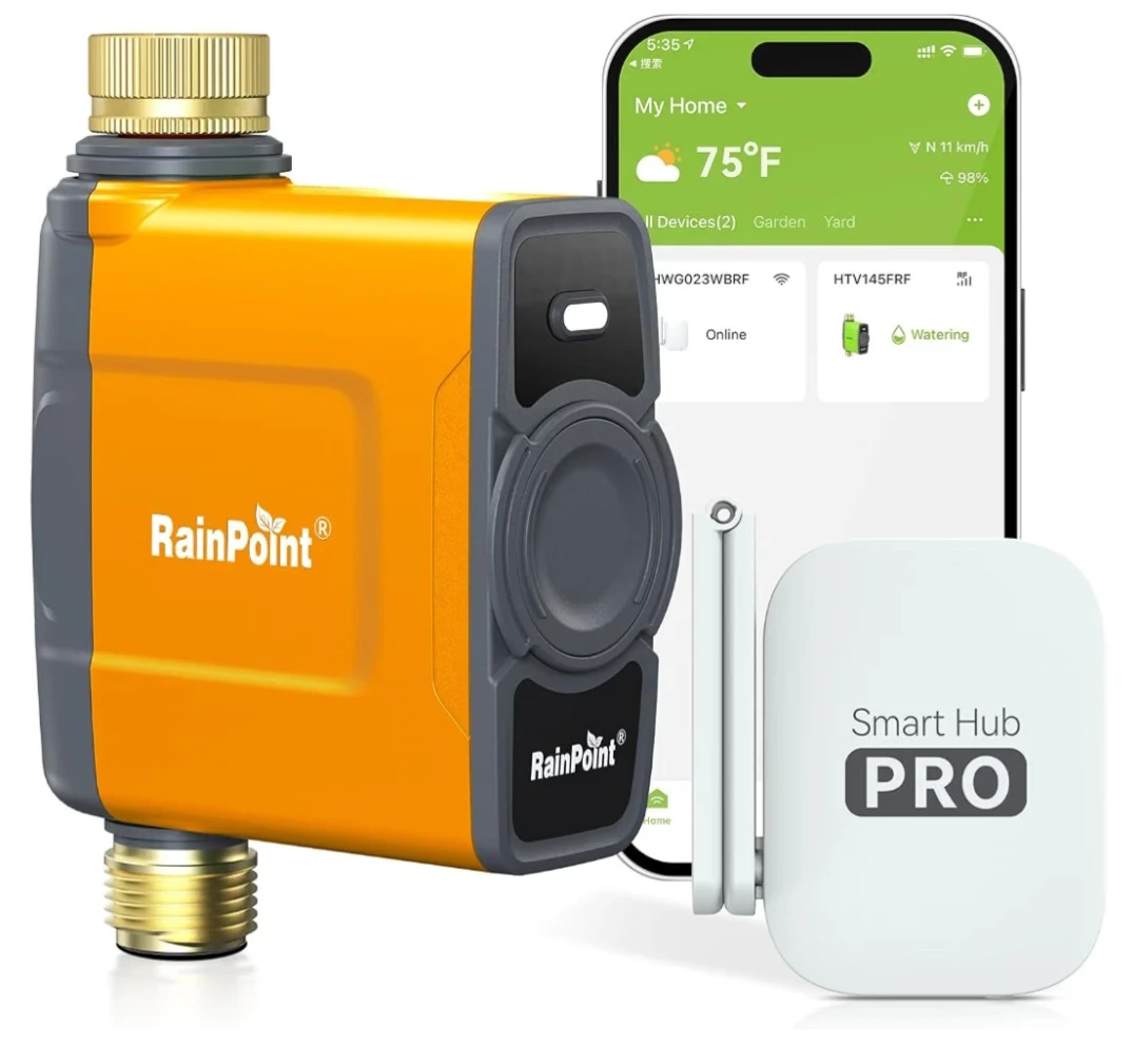 RainPoint 1-Zone WiFi Water Timer with Hub