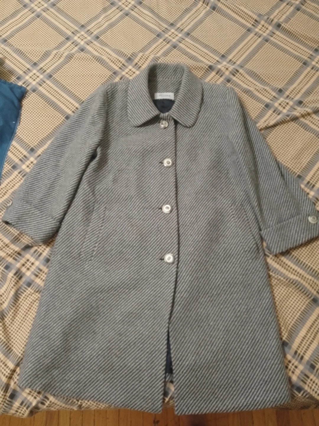 Mimi Original Grey Striped Coat - photo 3