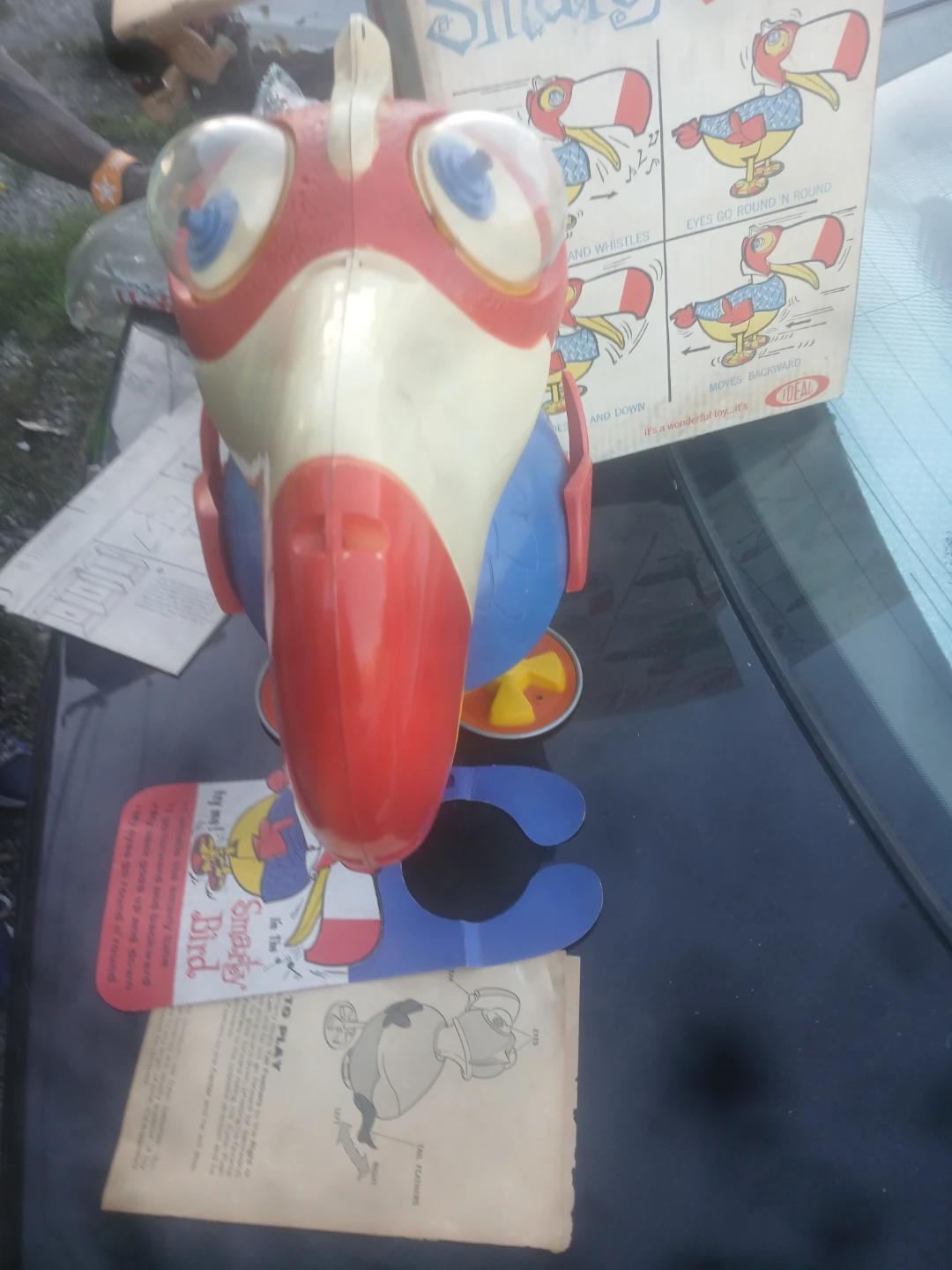 Vintage Ideal Smarty Bird Toy w/ Original Box sold AS IS +popeye - photo 5
