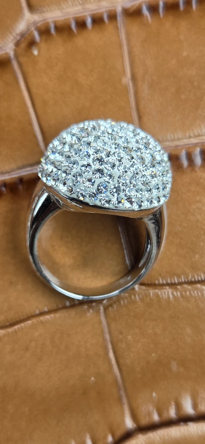 Swarovski crystal dome statement ring - photo 3