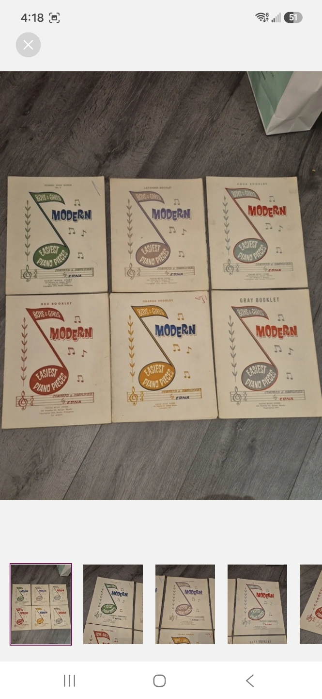 Modern Easiest Piano Pieces Booklets - Vintage Piano Sheets 1971