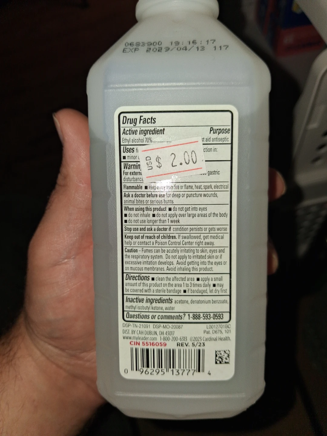 Leader Ethyl Rubbing Alcohol 16 Fl Oz - photo 2