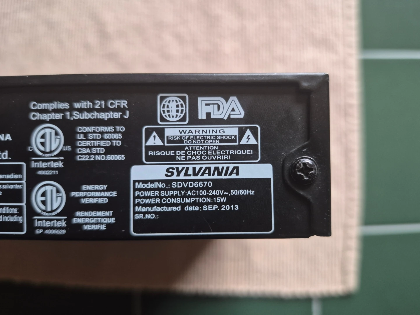 Sylvania  DVD Player $5 o.b.o - photo 2