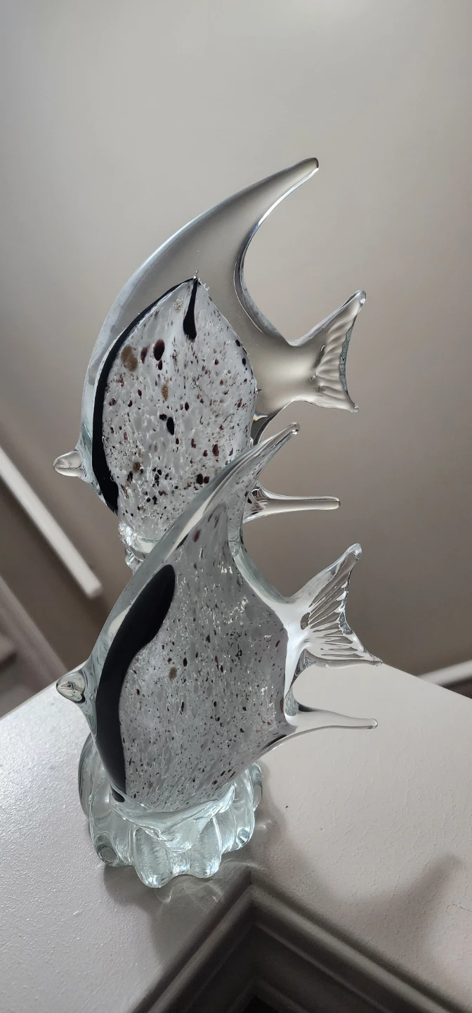 Glass Dual Fish Sculpture - photo 2