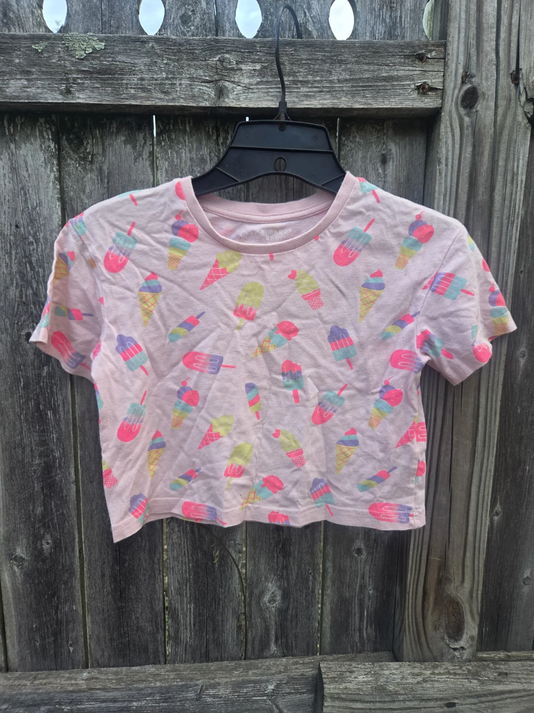 Primark Pink Ice Cream Print T-Shirt 6-7 Yrs