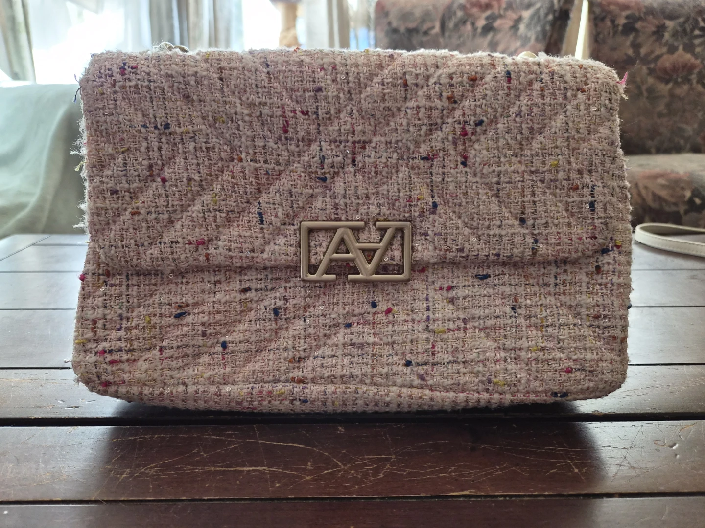ALDO Multi-coloured Tweed Shoulder Bag
