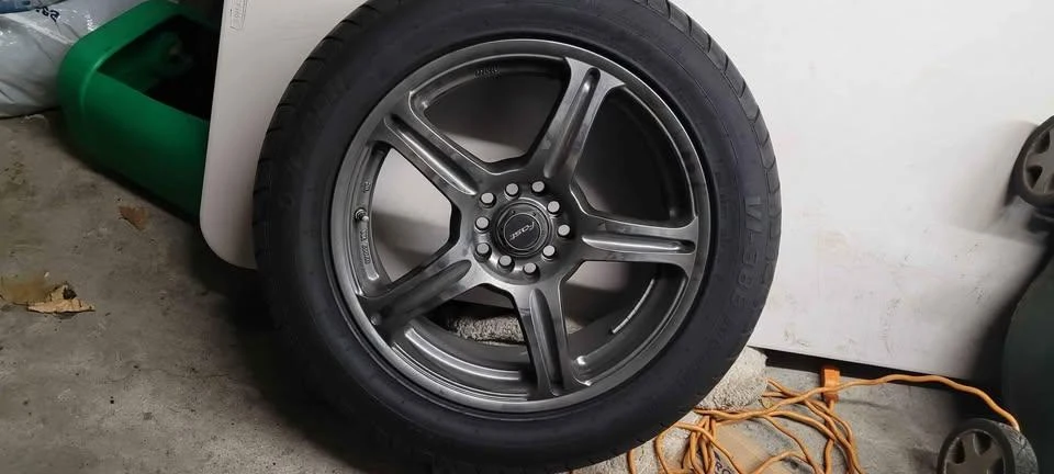 4 Fast rims with tires.