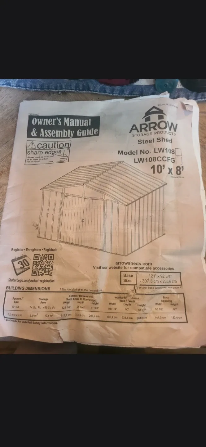 Arrow Steel Shed 10' x 8' Model LW108