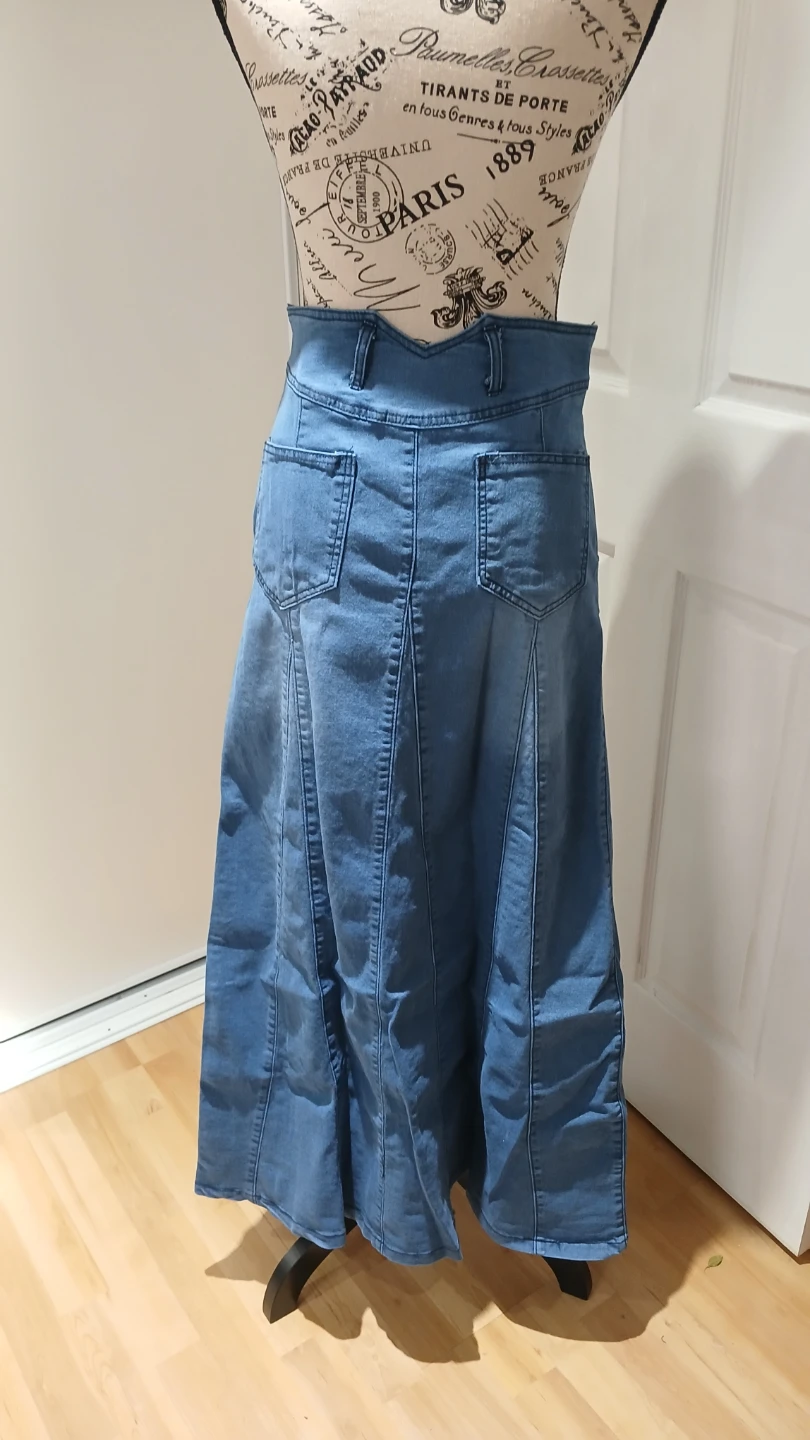 New jean maxi skirt