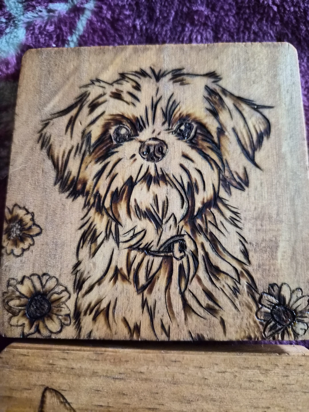 Hand-Burned Wooden Pet Coasters - photo 4