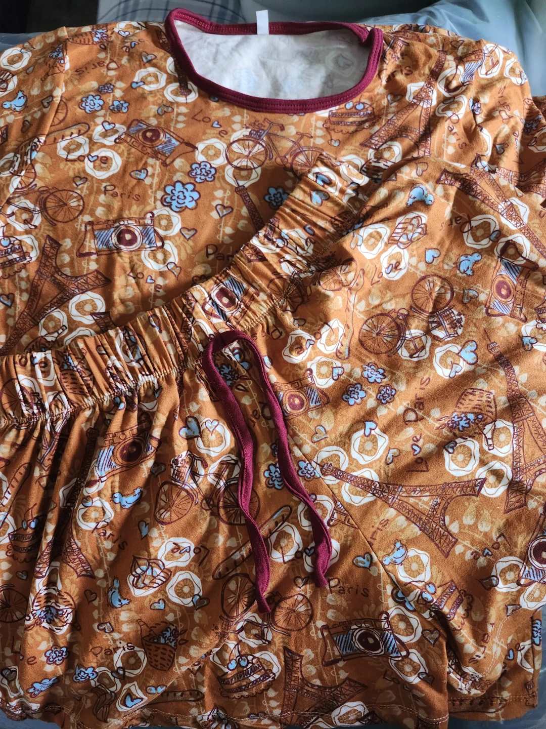 Two-Piece Paris Print Pyjama Set