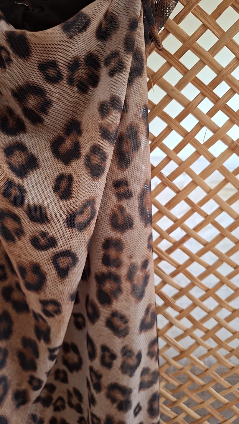 Leopard Print Mesh Maxi Dress zara - photo 4