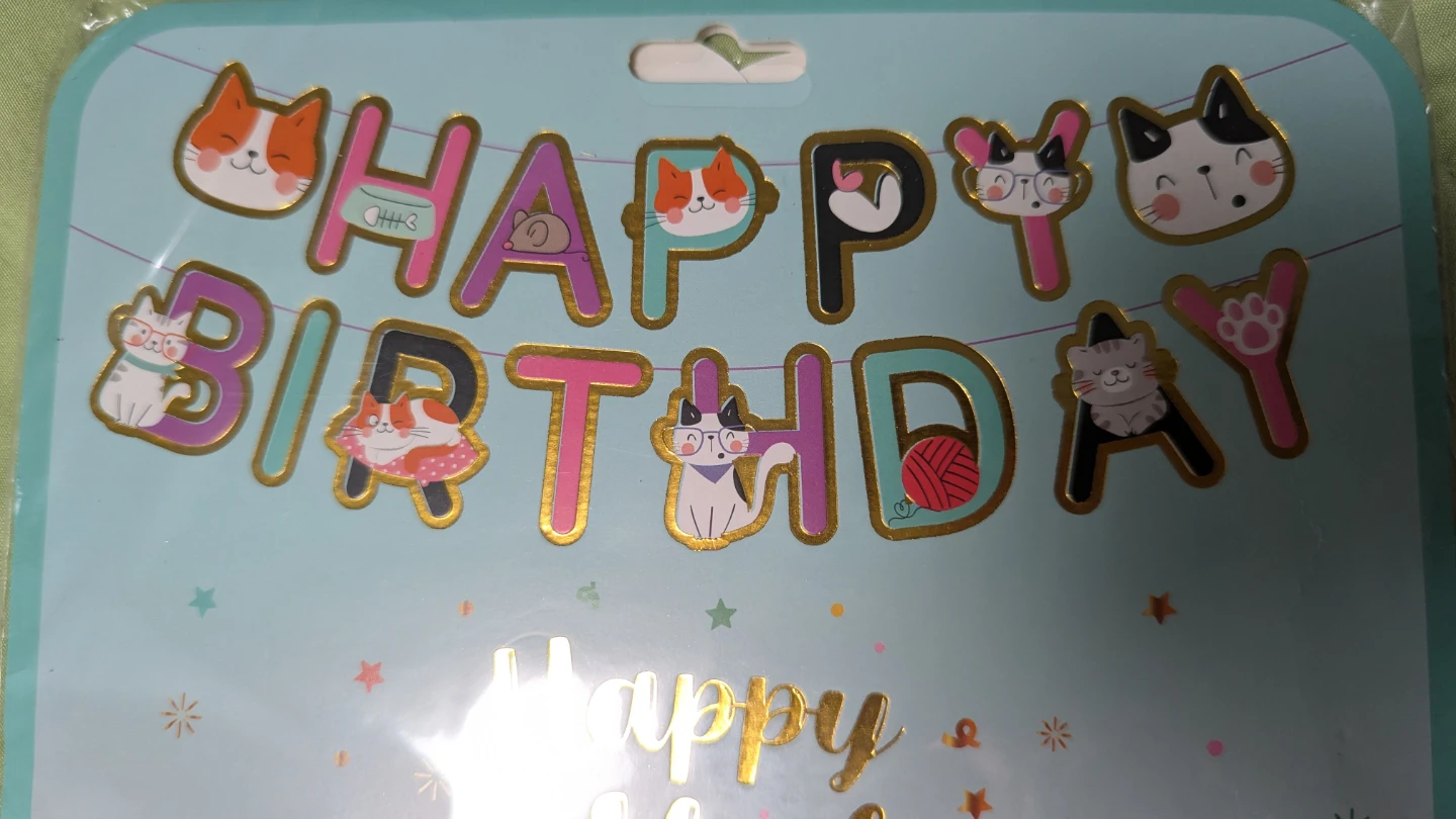 Happy birthday cat banner - photo 2
