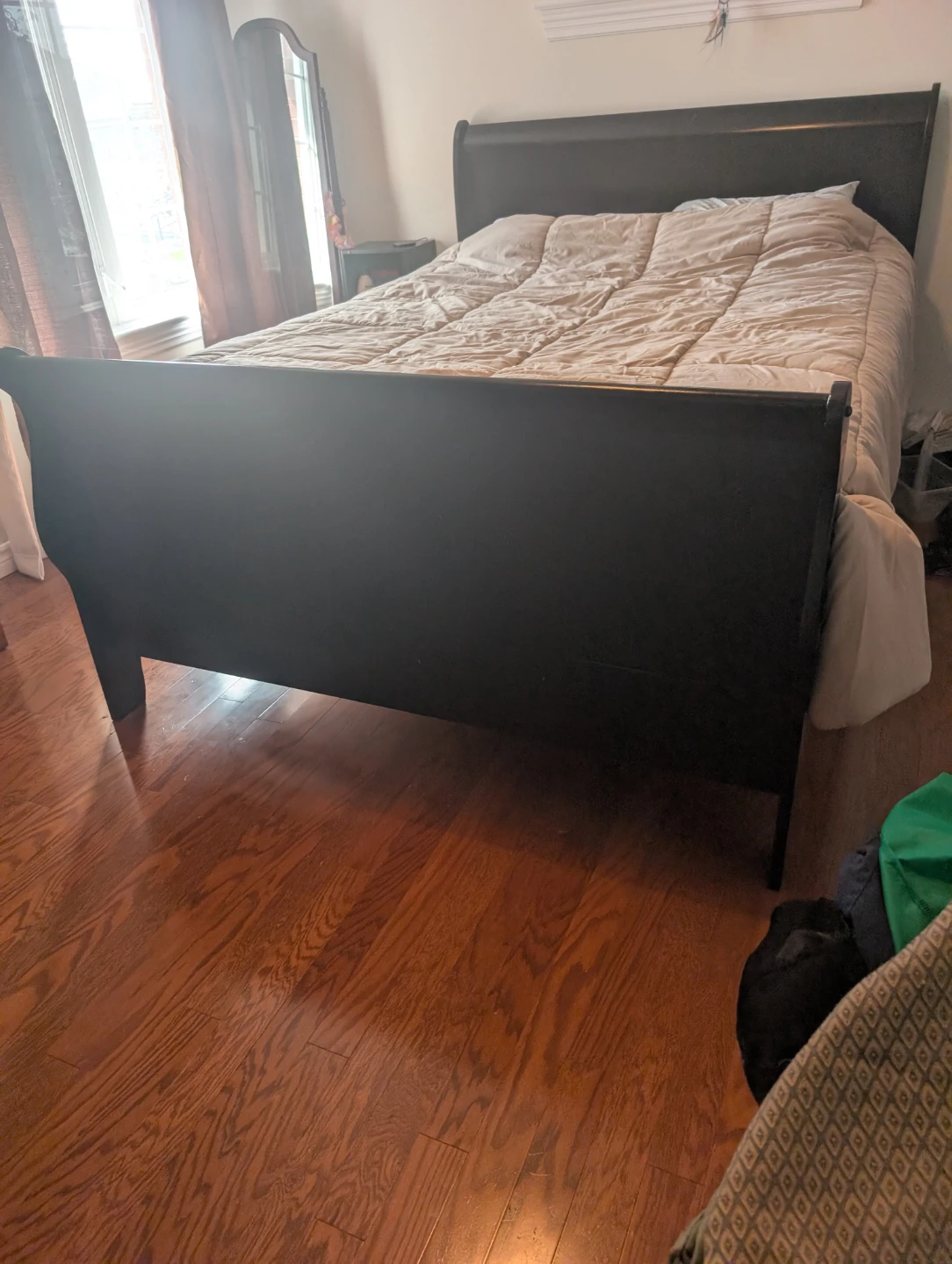 Black Sleigh Bed Frame - photo 2