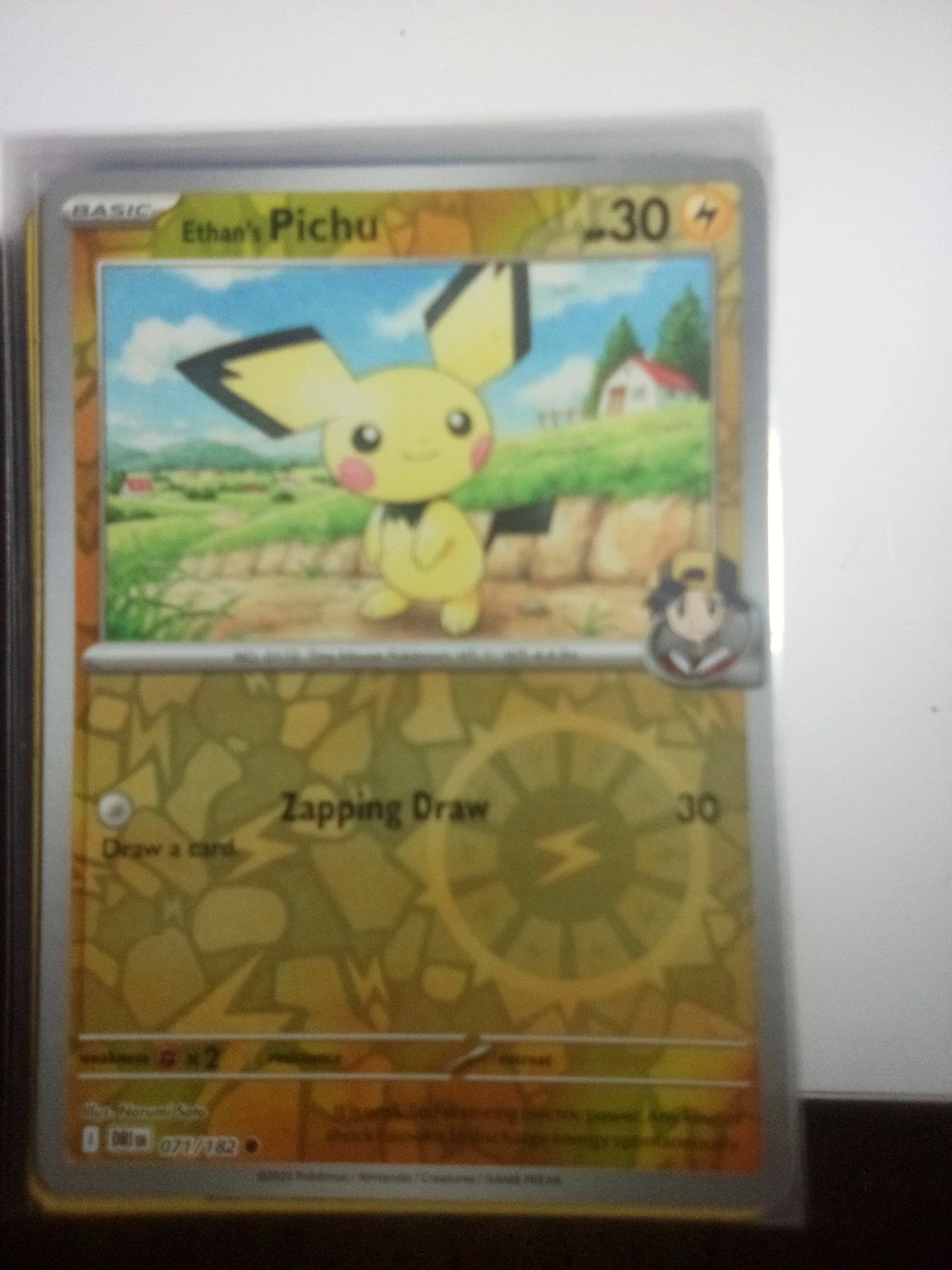 Ethan's Pichu Pokémon Trading Card