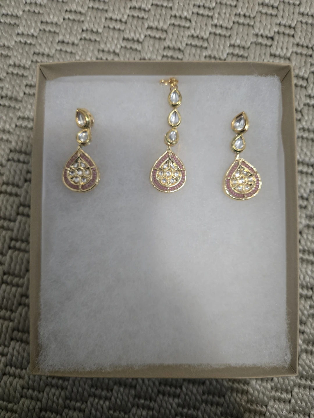 Traditional Kundan Necklace Set with Maang Tikka - photo 4