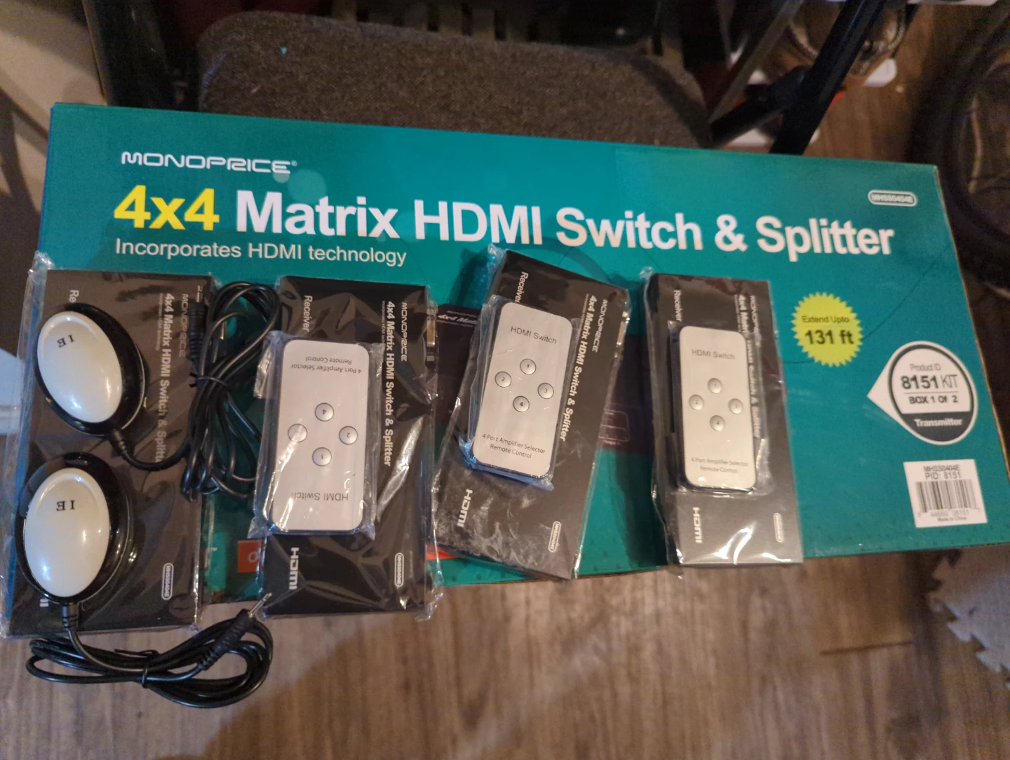 Monoprice 4x4 HDMI Matrix Switch & Splitter Kit - photo 2