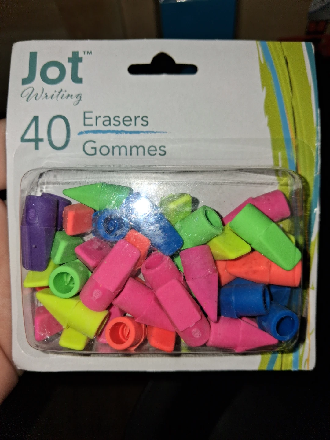 Jot Writing Erasers, 40 Count