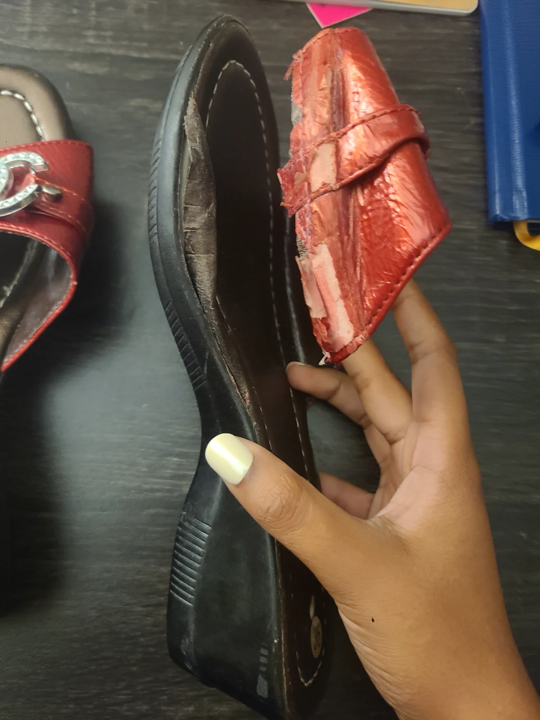 Y2K Red Wedge Slides Size 36 - photo 2