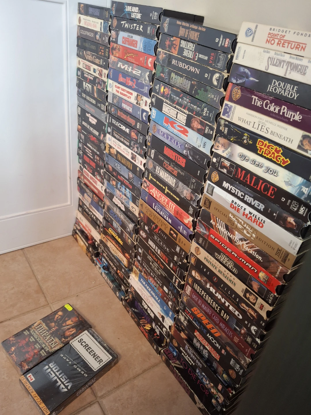 Large collection of assorted vintage VHS movies