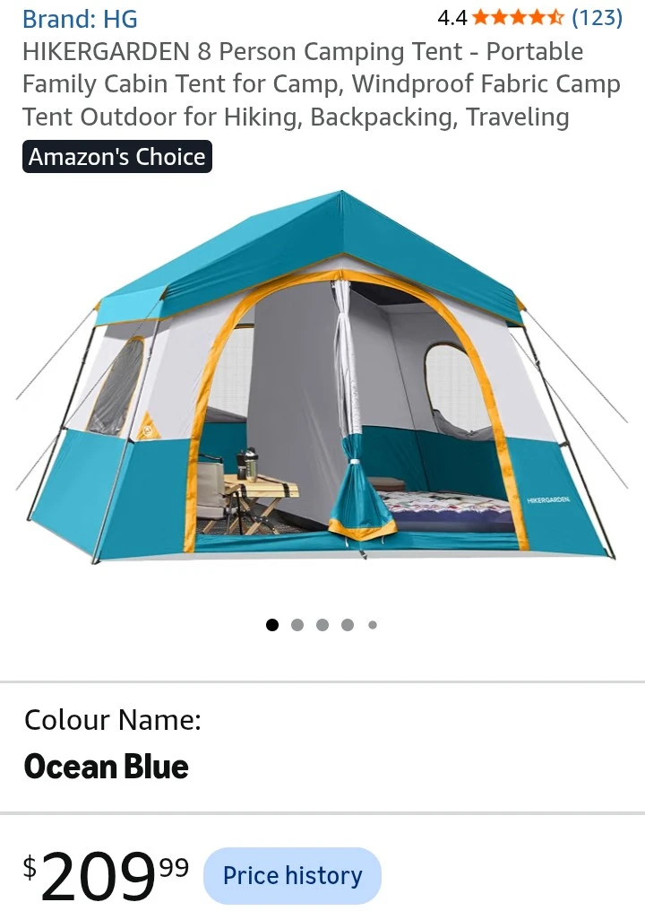 HIKERGARDEN 8 Person Camping Tent