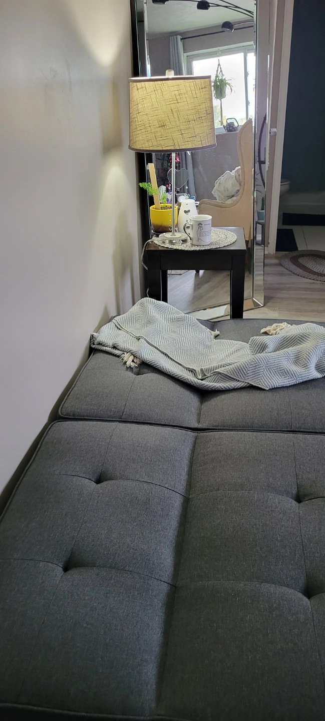 Grey Futon Sofa Bed - photo 4