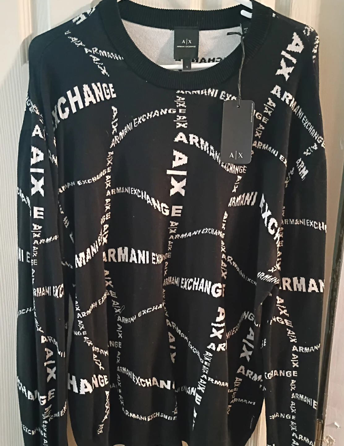 Armani Exchange Black mens  Sweater  new with tag size small