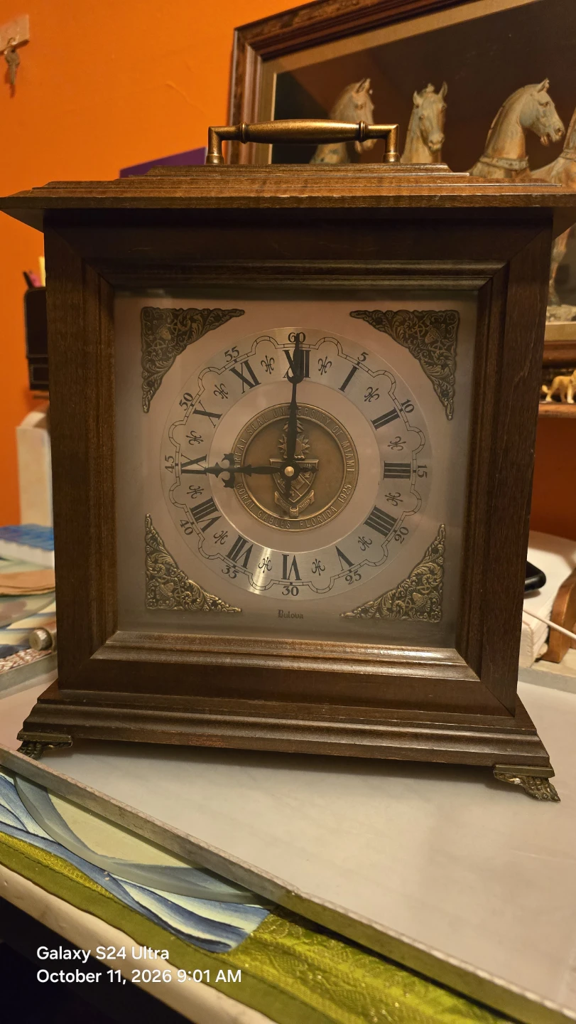 Bulova University of Miami Mantel Clock