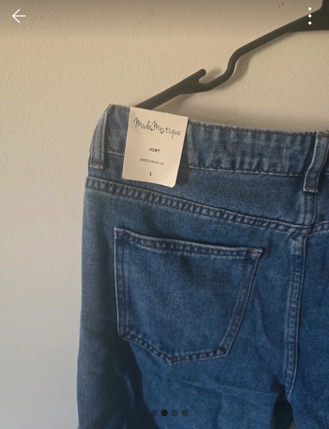 Mode Mistique Medium Blue Denim Jorts Size L - photo 2