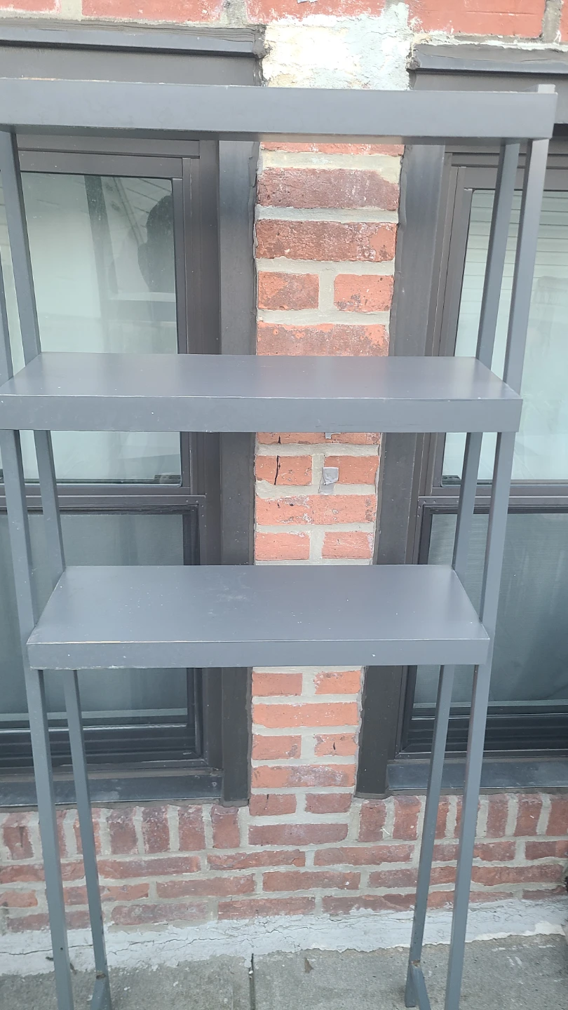 Gray metal Over-the-Toilet Storage Shelf - photo 2