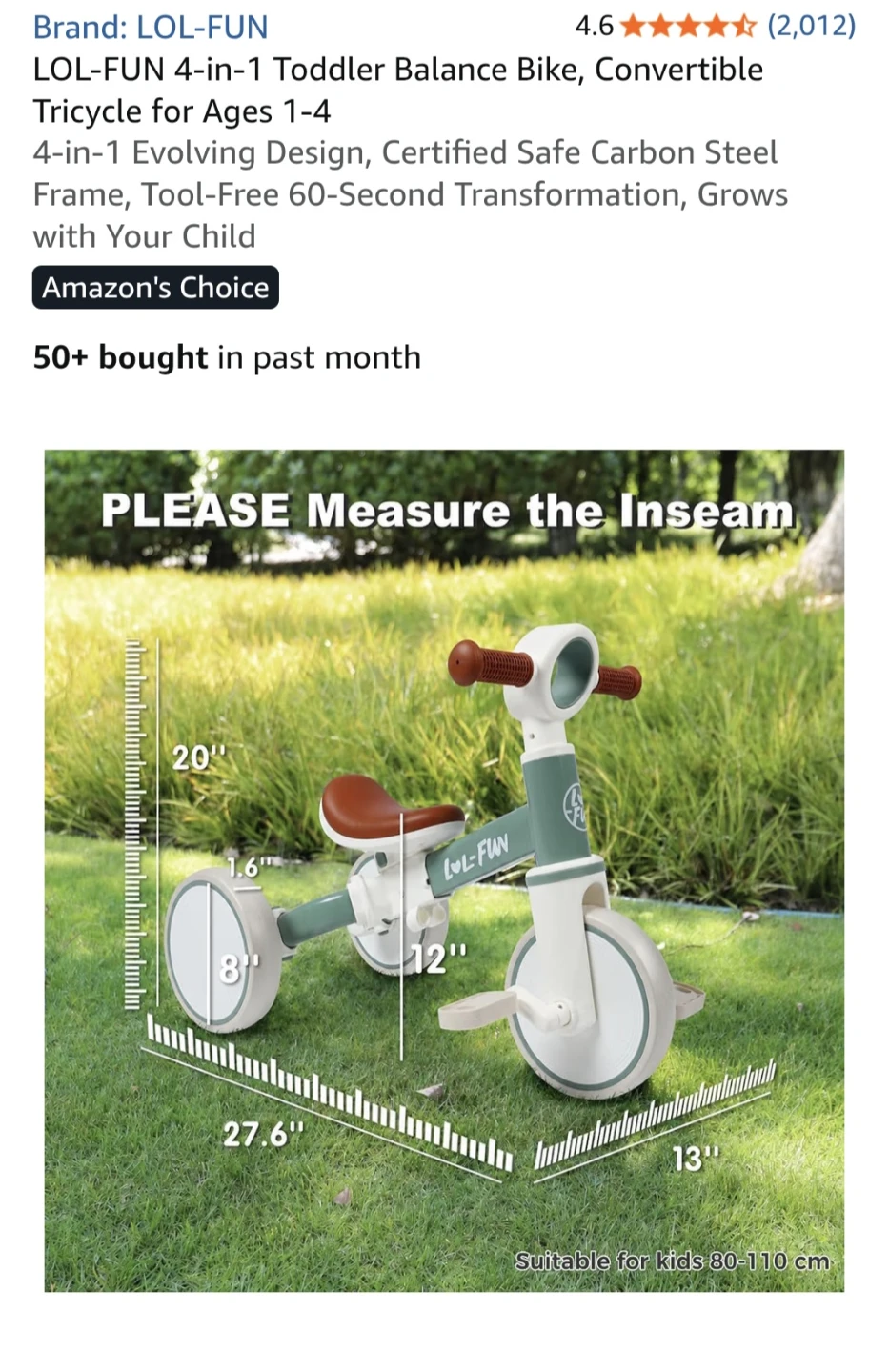 LOL-FUN 4-in-1 Toddler Balance Bike - photo 3