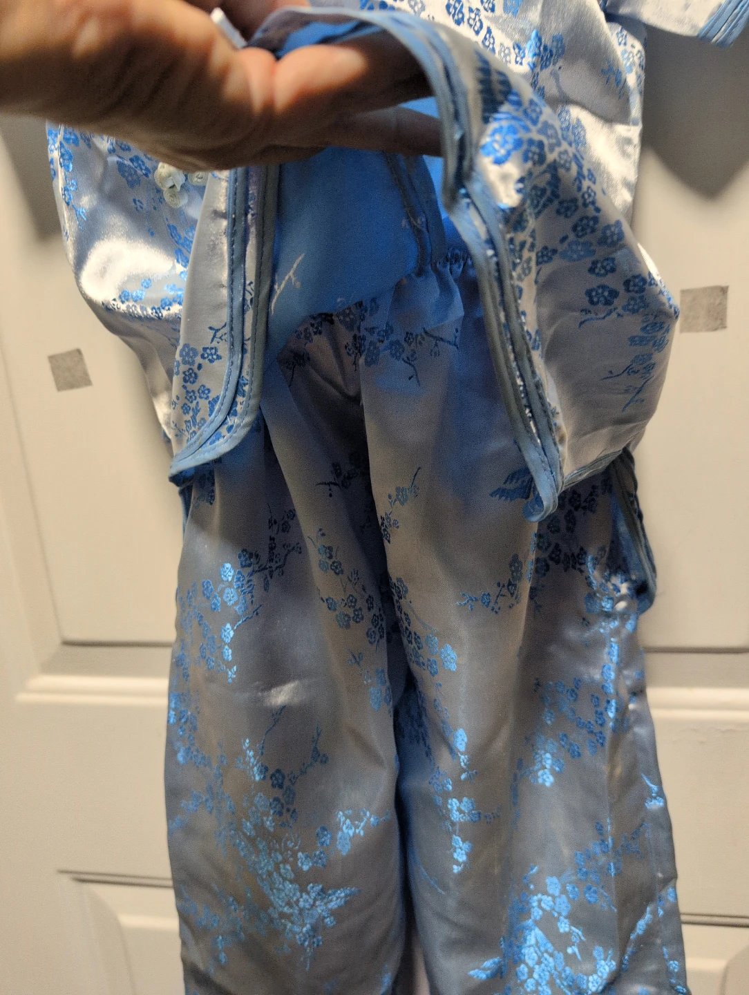 Light Blue Satin Traditional Outfit - photo 4