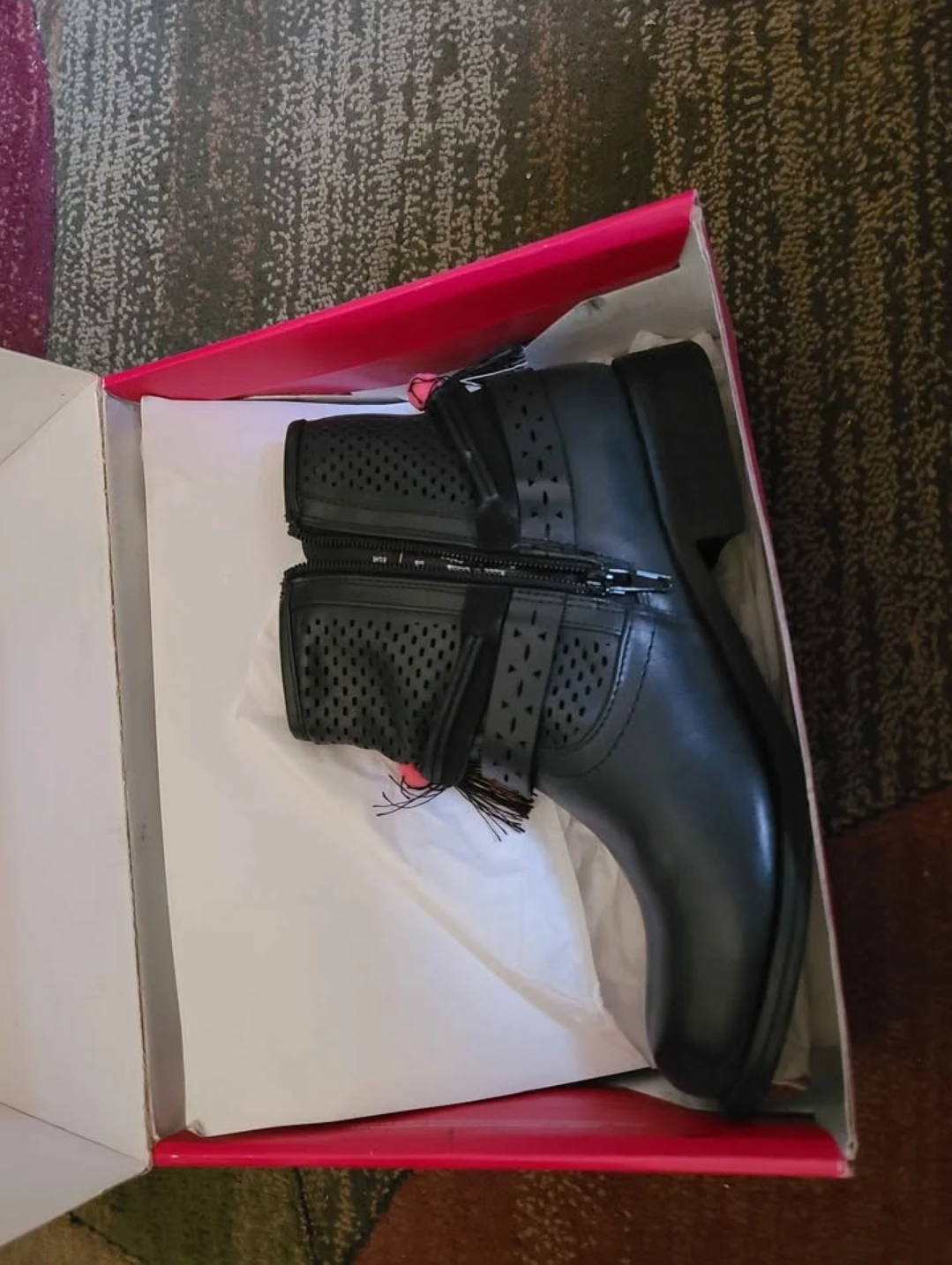 No Angel NACHTMAN-98 Black Ankle Boots Size 6 - photo 2