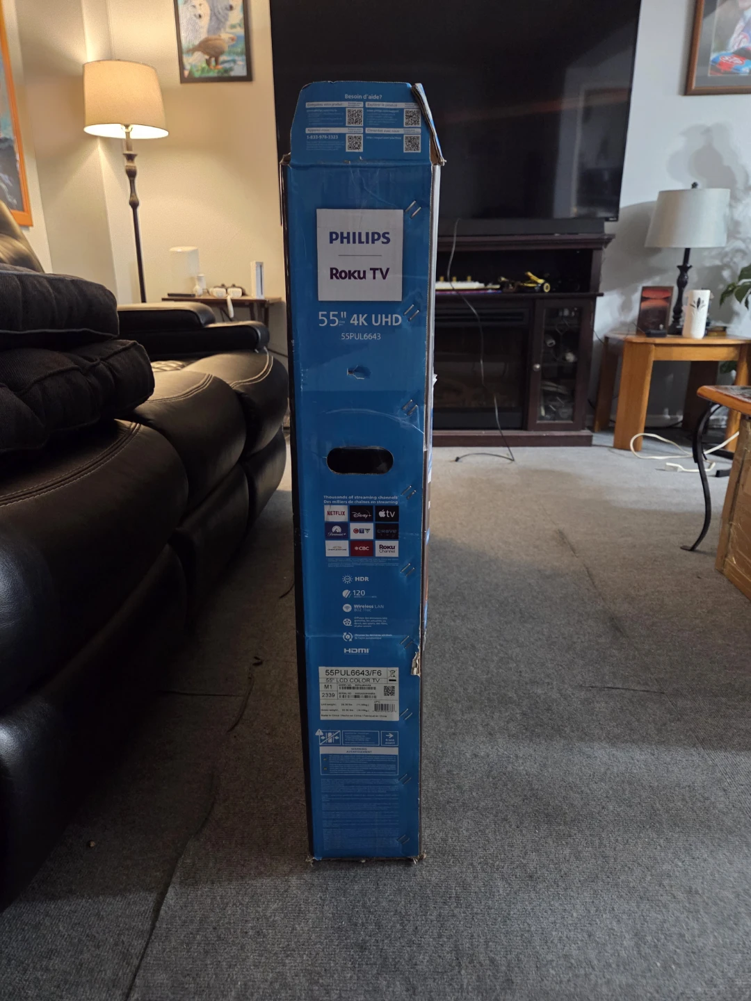 BRAND NEW IN BOX Philips 55 inch 4K UHD Roku TV - photo 4