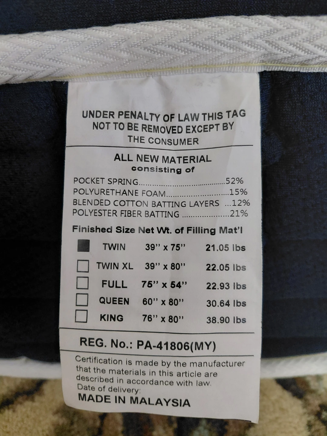 Twin Coolvie Pure Comfort Hybrid Mattress - photo 3