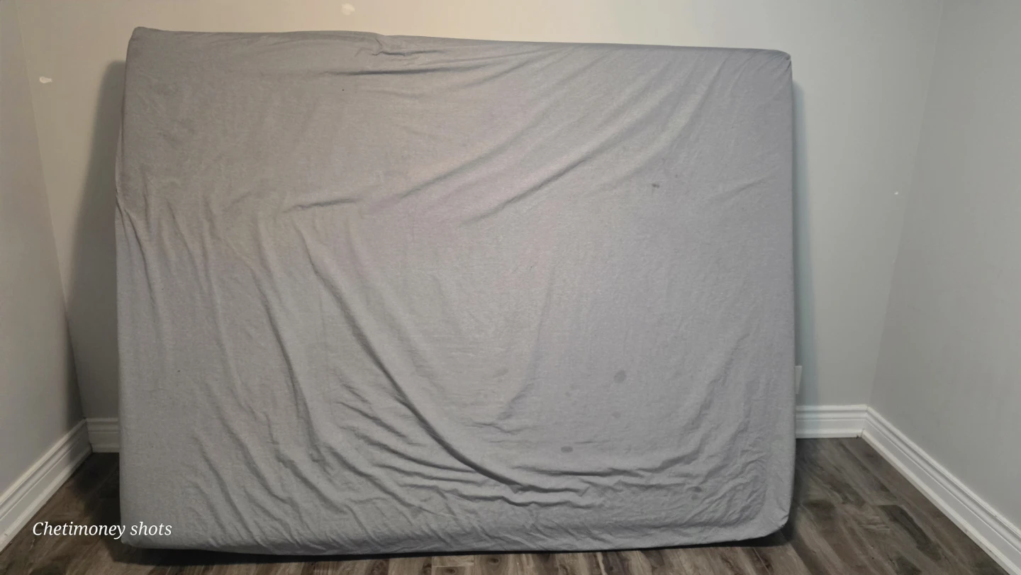 Full Queen size mattress with grey cover