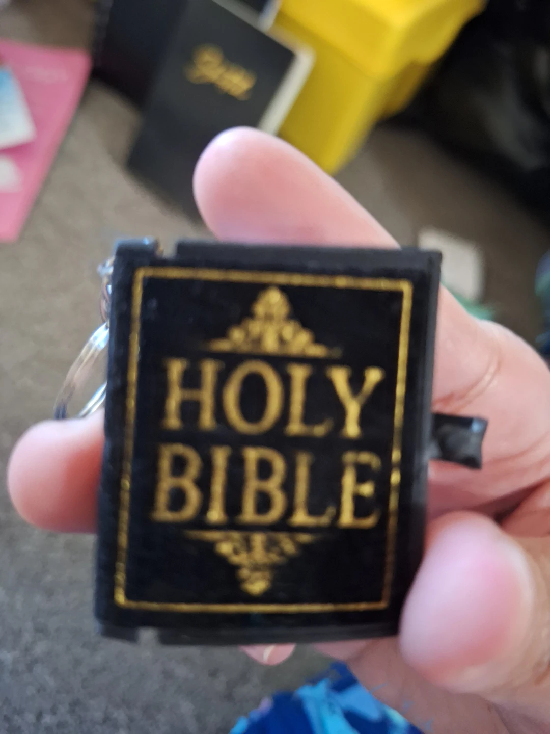 Miniature Holy Bible Keychain