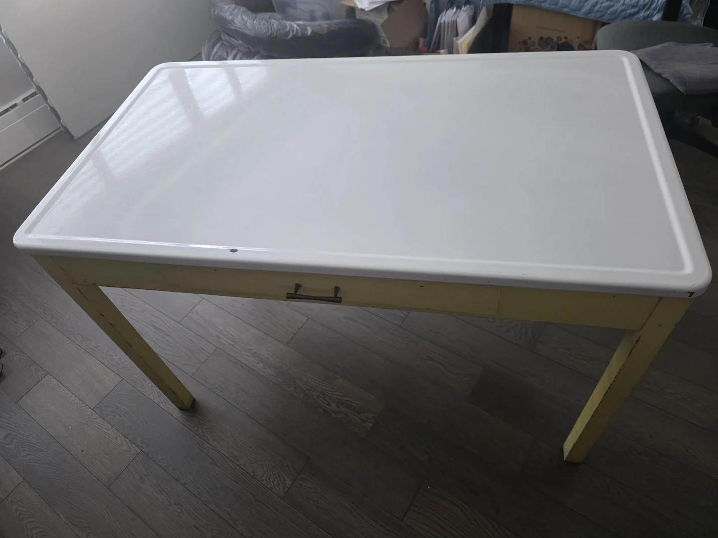 Vintage Enamel Top Kitchen Table - photo 4