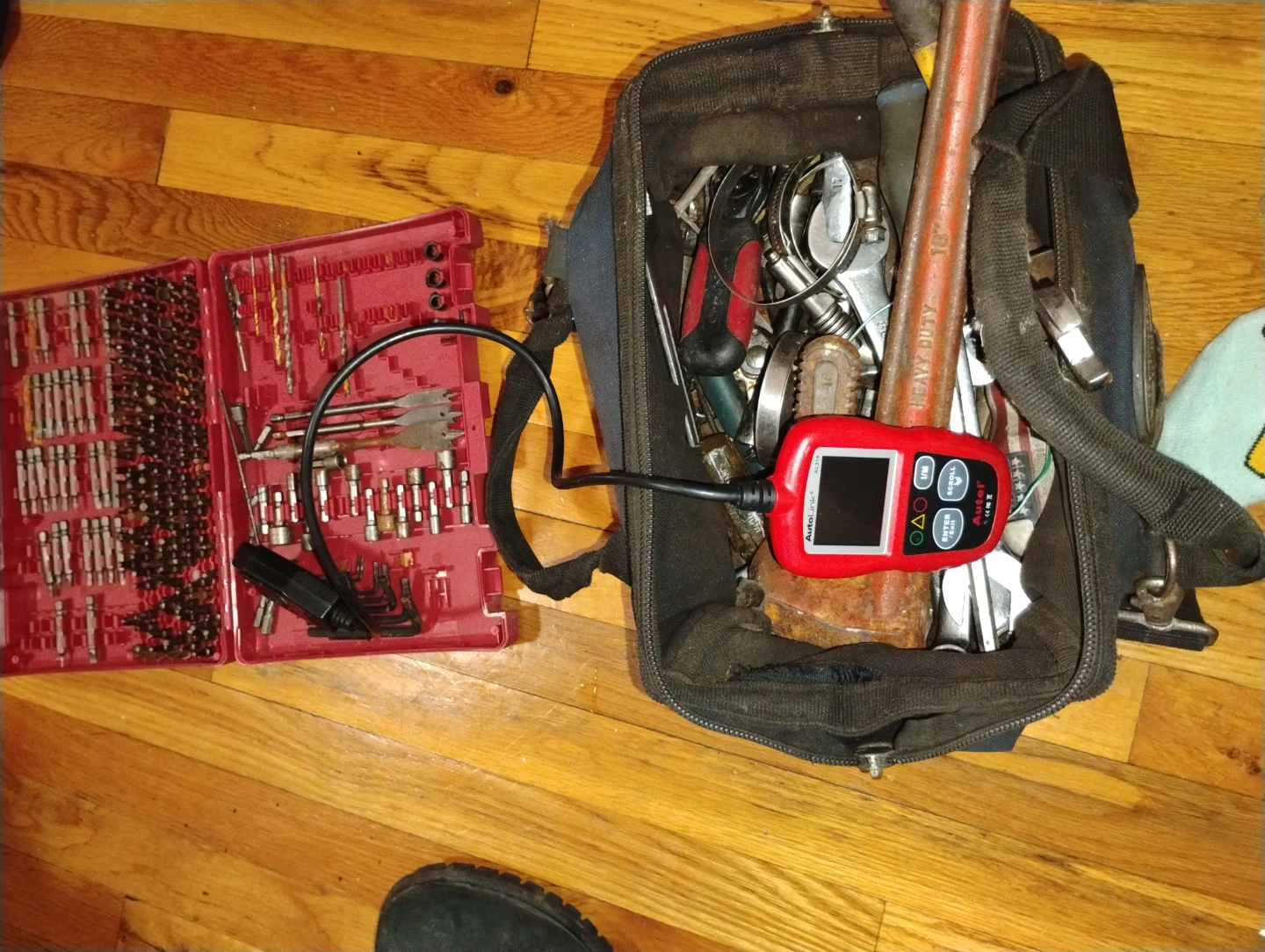 Assorted Hand Tools and Drill Bit Set