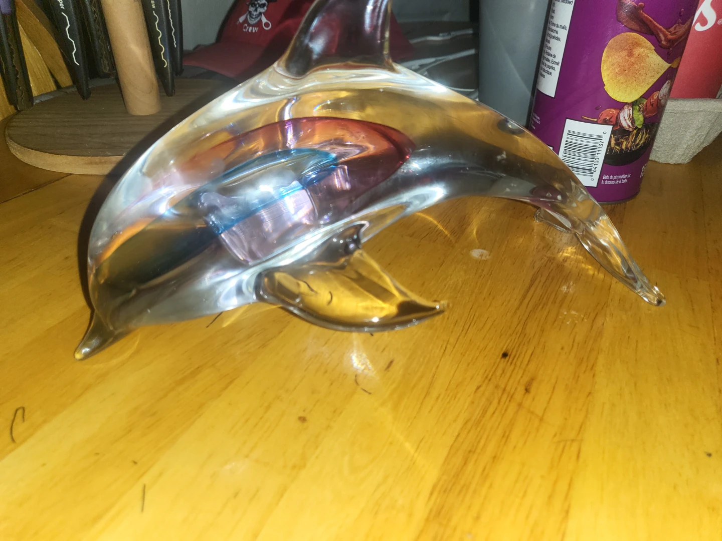 Glass Dolphin Figurine