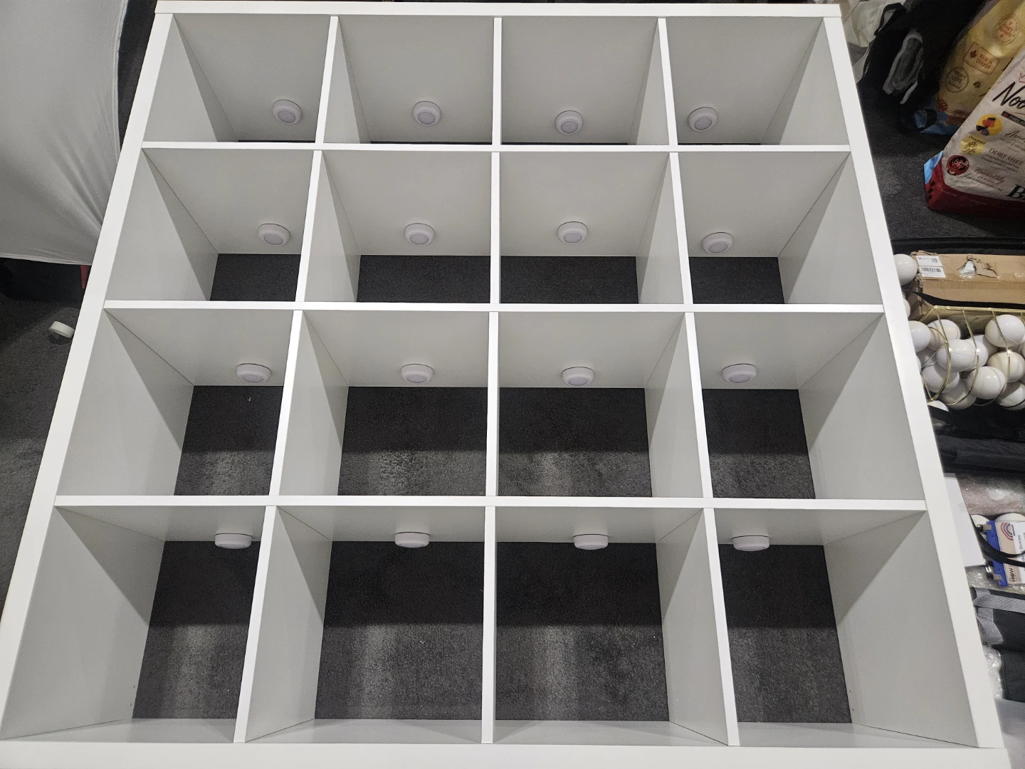 4 × 4 IKEA Kallax With Detachable Lights - Only Used for 3 Days! - photo 2