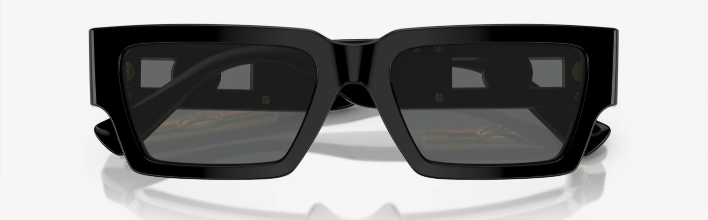Versace Medusa Deco Black Sunglasses, Gold Hardware - photo 3