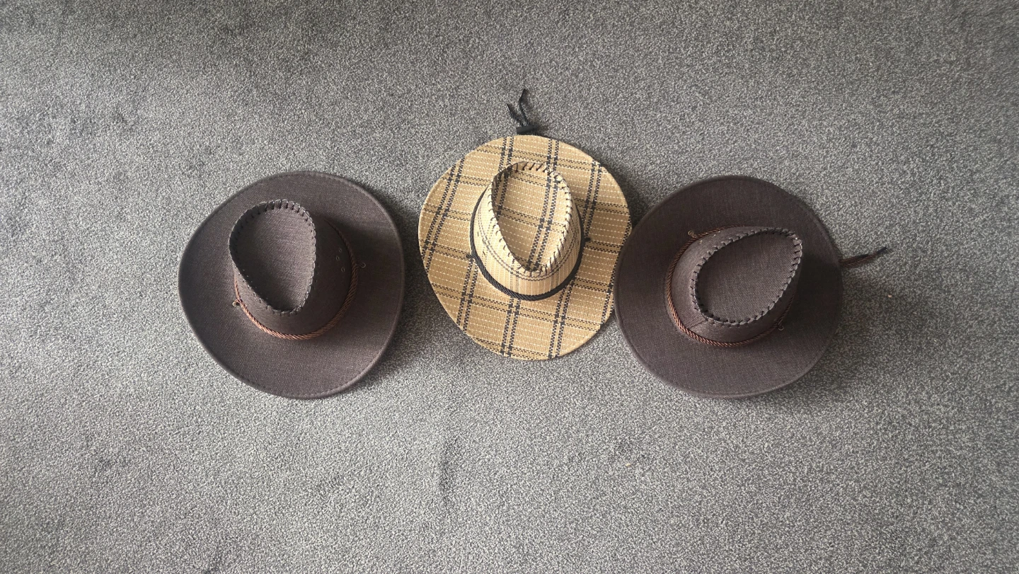 Set of 3 Cowboy Style Hats